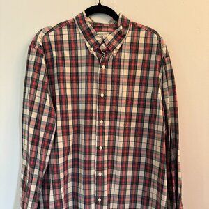 J Crew Plaid Long Sleeve Button Down Shirt